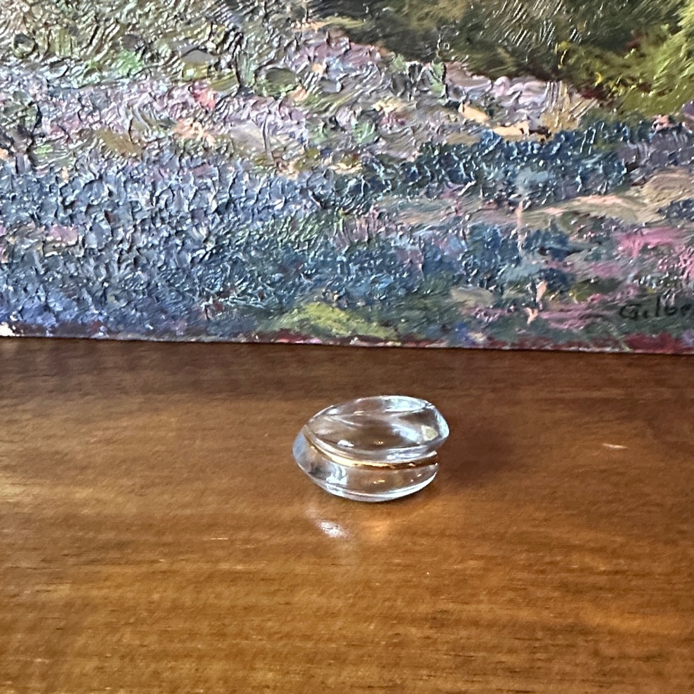 Baccarat 18k Clear Crystal Coquillage Ring size. 6.75